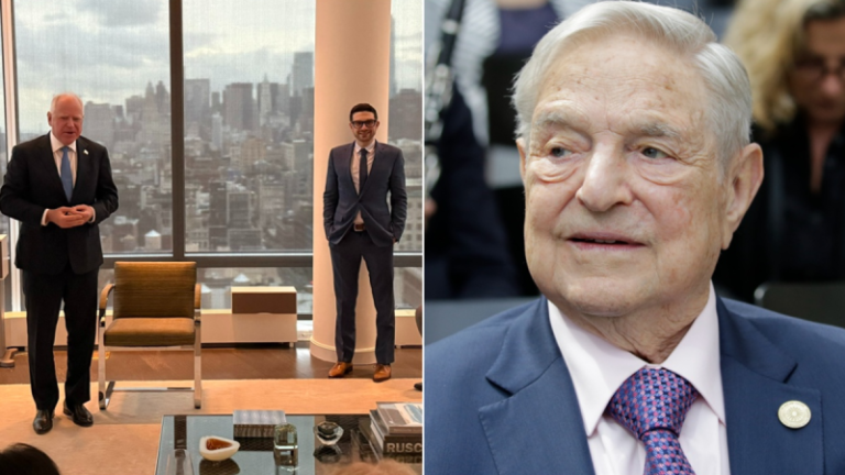 Walz blasted for huddling with George Soros’ son at NYC luxury apartment: ‘Billionaire nepo baby’